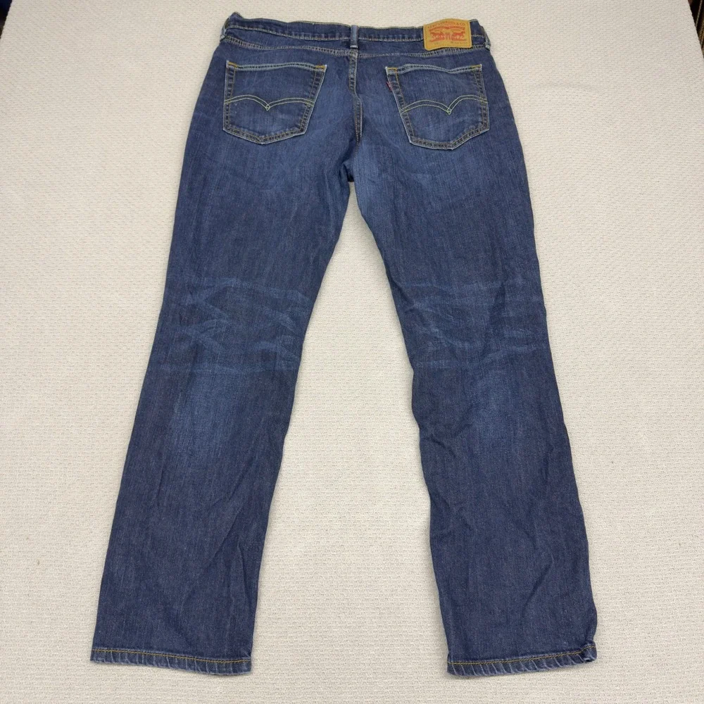 Levis 541 Jeans Mens 34x32 Blue Medium Wash Denim Athletic Taper Faded Casual